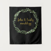Greenery Wreath Photo Booth Fall Wedding Backdrop Wandkleed (Voorkant)