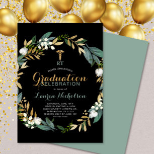 Greenery Wreath Respiratory Therapist Afstuderen Kaart