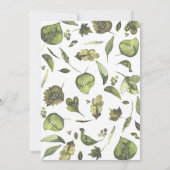 Greenery Wreath Rustic Woodland Leaf Vrijgezellenf Kaart (Achterkant)