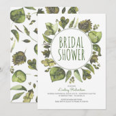 Greenery Wreath Rustic Woodland Leaf Vrijgezellenf Kaart (Voorkant / Achterkant)