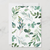 Greenery Wreath Safari Animals Baby shower Kaart (Achterkant)