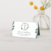 Greenery Wreath Silver Glitter First Community Plaatskaartje (Achterkant)