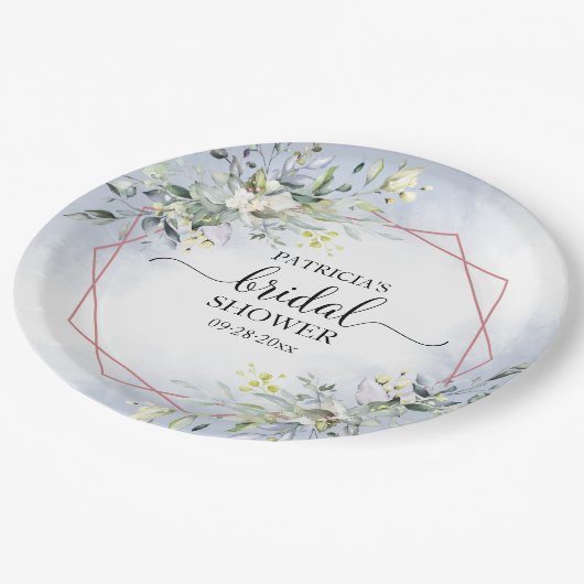 Greenery Wreath Vrijgezellenfeest Papieren Bordje (Gekanteld)