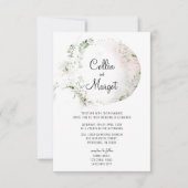 Greenery Wreath Wedding Invitation Aankondiging (Voorkant)