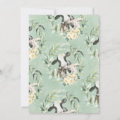 Greenery Wreath Yellow Floral Boerderij Baby showe Kaart (Achterkant)