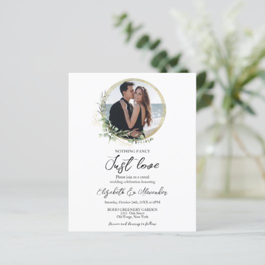 Greenery Wreaths Fotobudget Weddenschap (Staand voorkant)