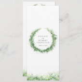 Greenery wreator waterverf art sage green menu (Voorkant / Achterkant)