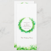 Greenery wreator waterverf art trouwmenu menu (Voorkant / Achterkant)