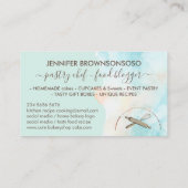 Greenery Yellow Circle Baker Cake Maker Visitekaartje (Achterkant)