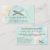 Greenery Yellow Circle Baker Cake Maker Visitekaartje (Voorkant / Achterkant)