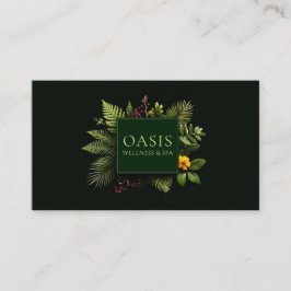 Greenery Yellow Flower Red Berry Black Botanical Visitekaartje