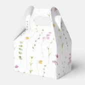 Greenery Yellow Pink Wildflower Baby shower Bedankdoosjes (Achterkant)