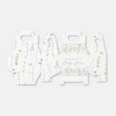 Greenery Yellow Pink Wildflower Baby shower Bedankdoosjes (Uitgevouwen)