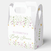 Greenery Yellow Pink Wildflower Baby shower Bedankdoosjes (Geopend)