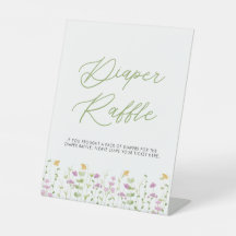 Greenery Yellow Pink Wildflower Raffle