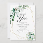 Greenery Ze zei ja Verlovingsfeest Kaart (Voorkant)