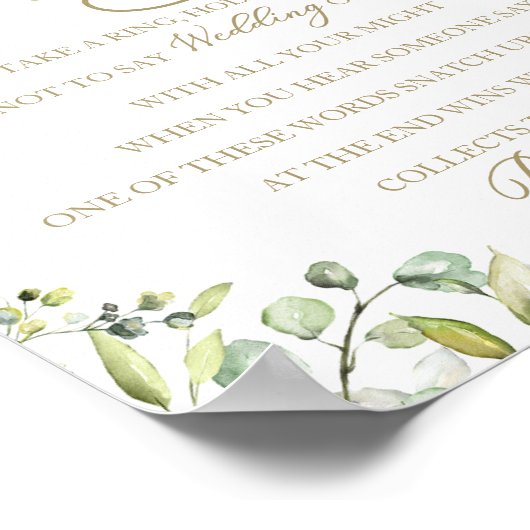 Greenery zette het Vrijgezellenfeest spel Poster (Hoek)