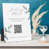 Greenery Zitkaart Teken met QR Code Plaque Fotoplaat (Zijkant)