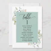 Greenery, Zitplankards met gastnamen Groen (Voorkant)