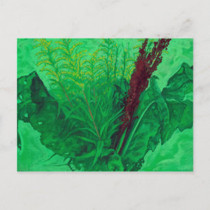 Greenery, zomerkruiden en wilde bloemen, bloemkuns briefkaart