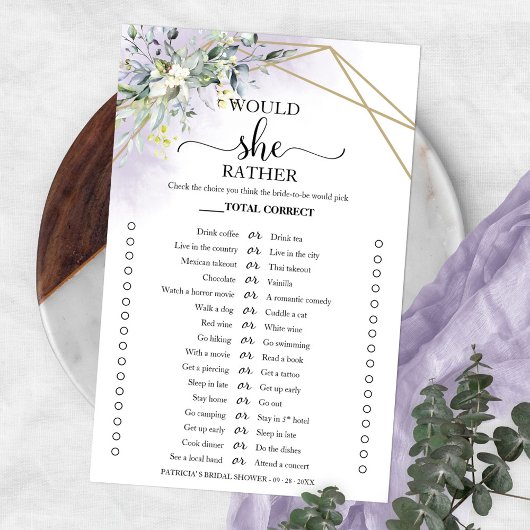 Greenery zou ze liever Vrijgezellenfeest Game Flye Flyer