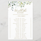 Greenery zou ze liever Vrijgezellenfeest Game Flye Flyer (Voorkant)