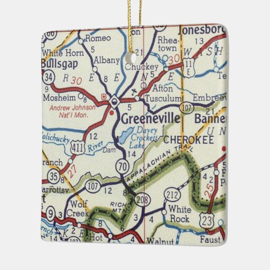 Greeneville TN Keramisch Ornament (Links)