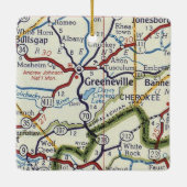 Greeneville TN Keramisch Ornament (Achterkant)
