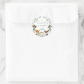 Greeney Woodland Animals Quarantine Rijden door Ronde Sticker (Tas)