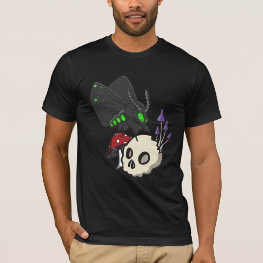 Greeneyed Moth, Skull en Mushroom Shirt (Voorkant)