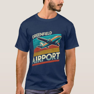 Greenfield Airport Retro T-shirt – jaren 70 stijl