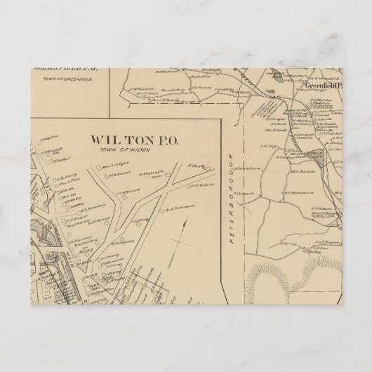 Greenfield, Hillsborough Co. Briefkaart (Voorkant)