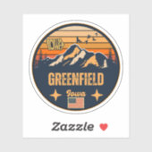 Greenfield, Iowa Ia, Verenigde Staten Sticker (Vel)