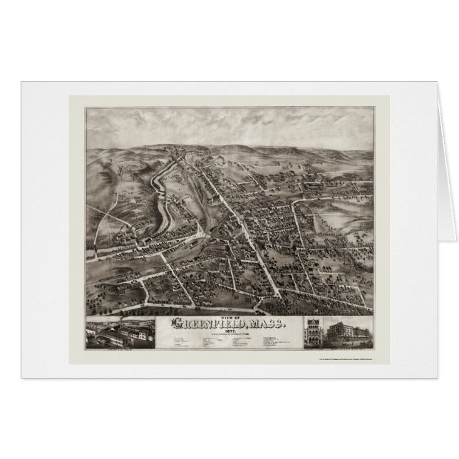 Greenfield, MA Panoramic Map - 1877 (Voorkant Horizontaal)