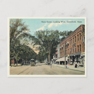 Greenfield Massachusetts Main Street  Briefkaart