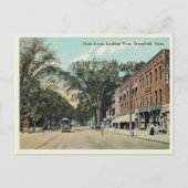 Greenfield Massachusetts Main Street Briefkaart (Voorkant)