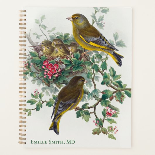Greenfinch Bird door John Gould Planner (Voorkant)