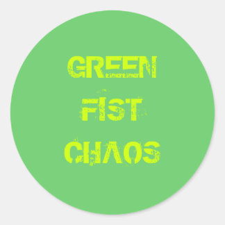 GREENFISTCHAOS RONDE STICKER