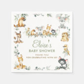 GreenGenery Australische dieren Baby shower dank u Servet (Voorkant)