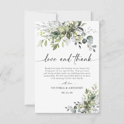 GreenGenery bruiloft dank u kaarten (Voorkant)