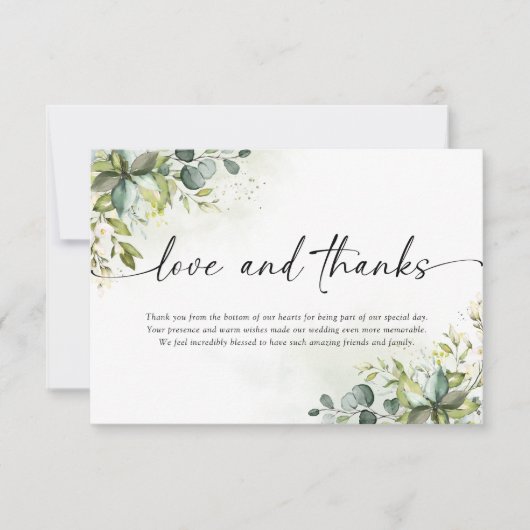 GreenGenery bruiloft dank u kaarten (Voorkant)