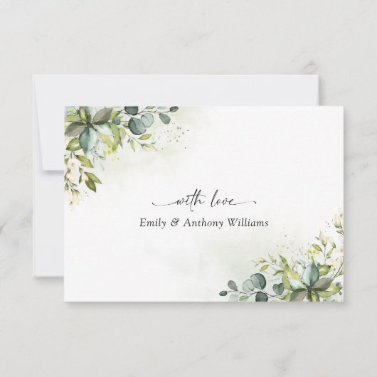 GreenGenery bruiloft dank u kaarten (Achterkant)