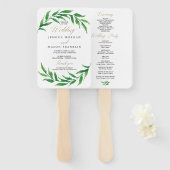 GreenGenery bruiloft programma fan Handwaaier (Voorkant en achterkant)