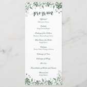 GreenGenery bruiloft programma Sjabloon (Voorkant)