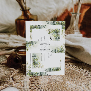 GreenGenery bruiloft uitnodiging buik band Uitnodigingen Wikkel