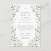 GreenGenery Eucalyptus Bloemenbruiloft Details Kaa Informatiekaartje (Voorkant)
