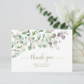 GreenGenery Eucalyptus Vrijgezellenfeest Dank u ka Bedankkaart (Staand voorkant)