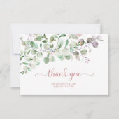 GreenGenery Eucalyptus Vrijgezellenfeest Dank u ka Bedankkaart (Voorkant)