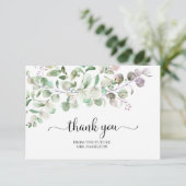 GreenGenery Eucalyptus Vrijgezellenfeest Dank u ka Bedankkaart (Staand voorkant)