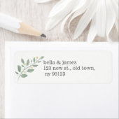 GreenGenery Floral Minimalistisch retour adres lab Etiket (Insitu)